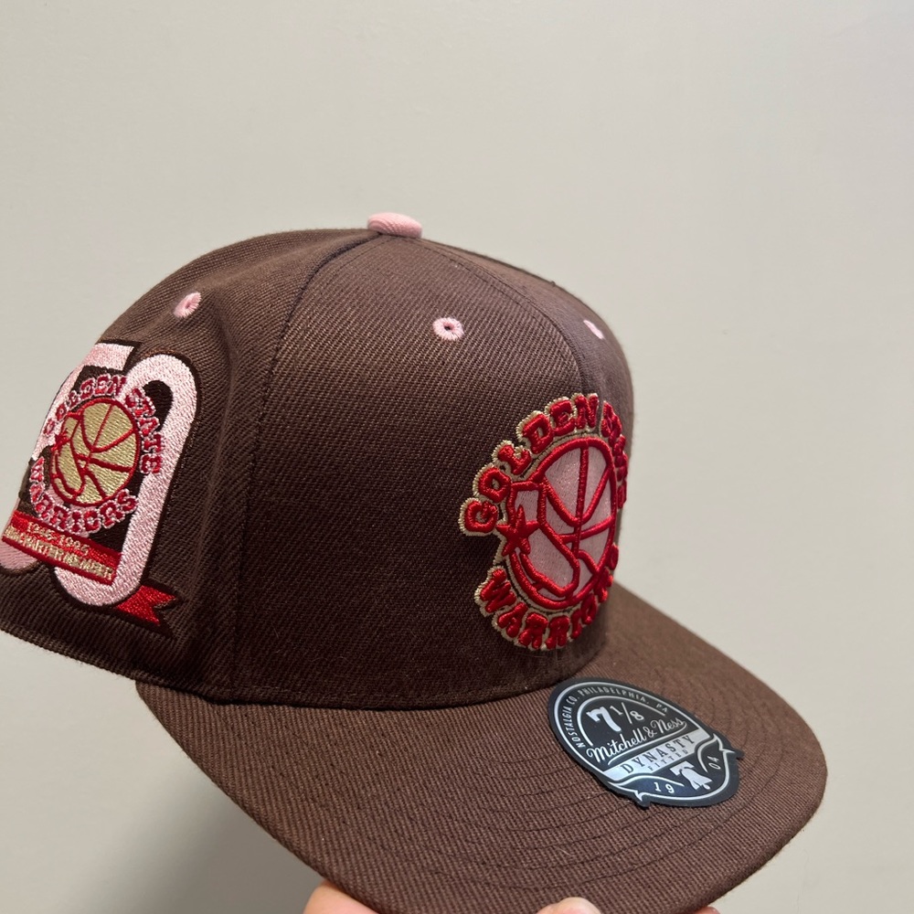 Warriors Mitchell & Ness fitted hat